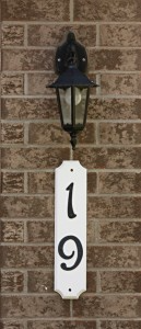Well lit, easy to read house number  