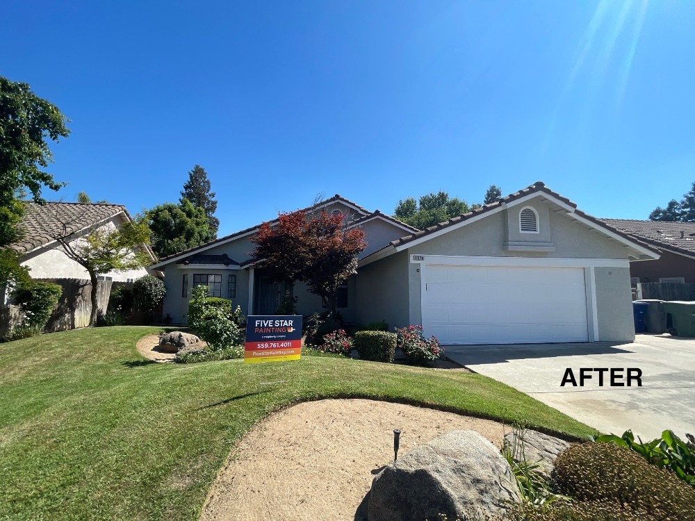 This is a picture of the exterior of a home in Clovis done by Five Star Painting of Fresno-Clovis.