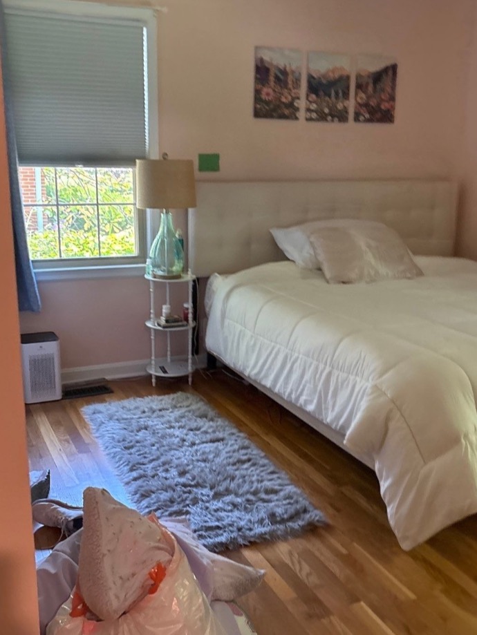 Bedroom pink to blue.