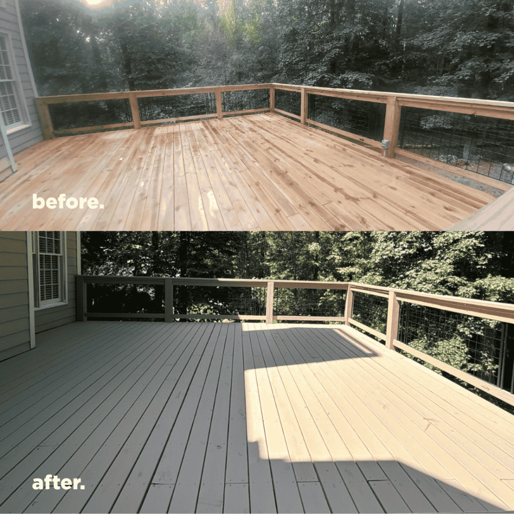 Before and After Deck Transformation
