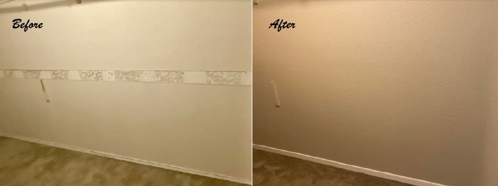 Before and After Wall Repair