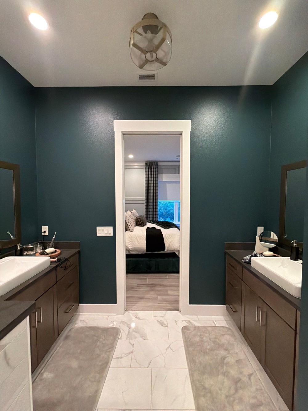 blue green bathroom