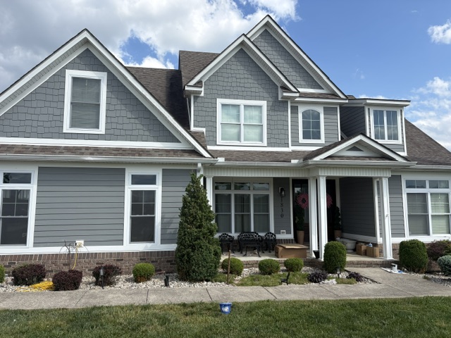 Caulked and repainted trim -- after