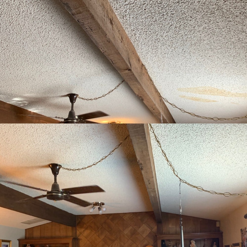 Ceiling painting because of water spots.