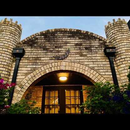 House painting of just the gutters. Color: Sherwin Williams - Tricorn Black