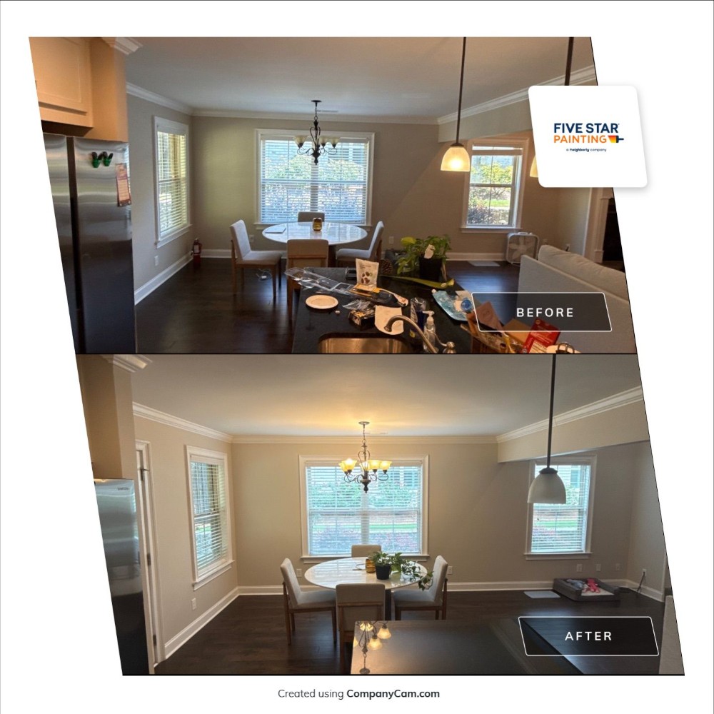 Dining room refresh Sherwin Williams Duration Home Interior Acrylic Latex Matte Sheen color SW9590 Taupe of the morning