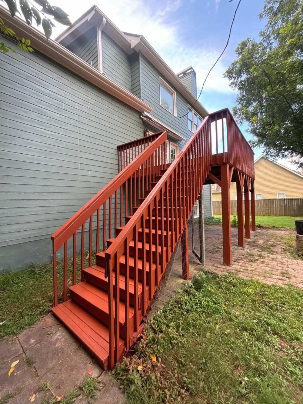 Exterior Back Deck Stain and Repair