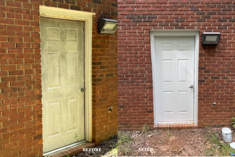 Exterior Entry Door refresh SW7005 Pure White