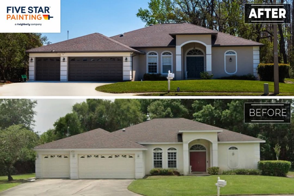 Exterior House Painting Before After