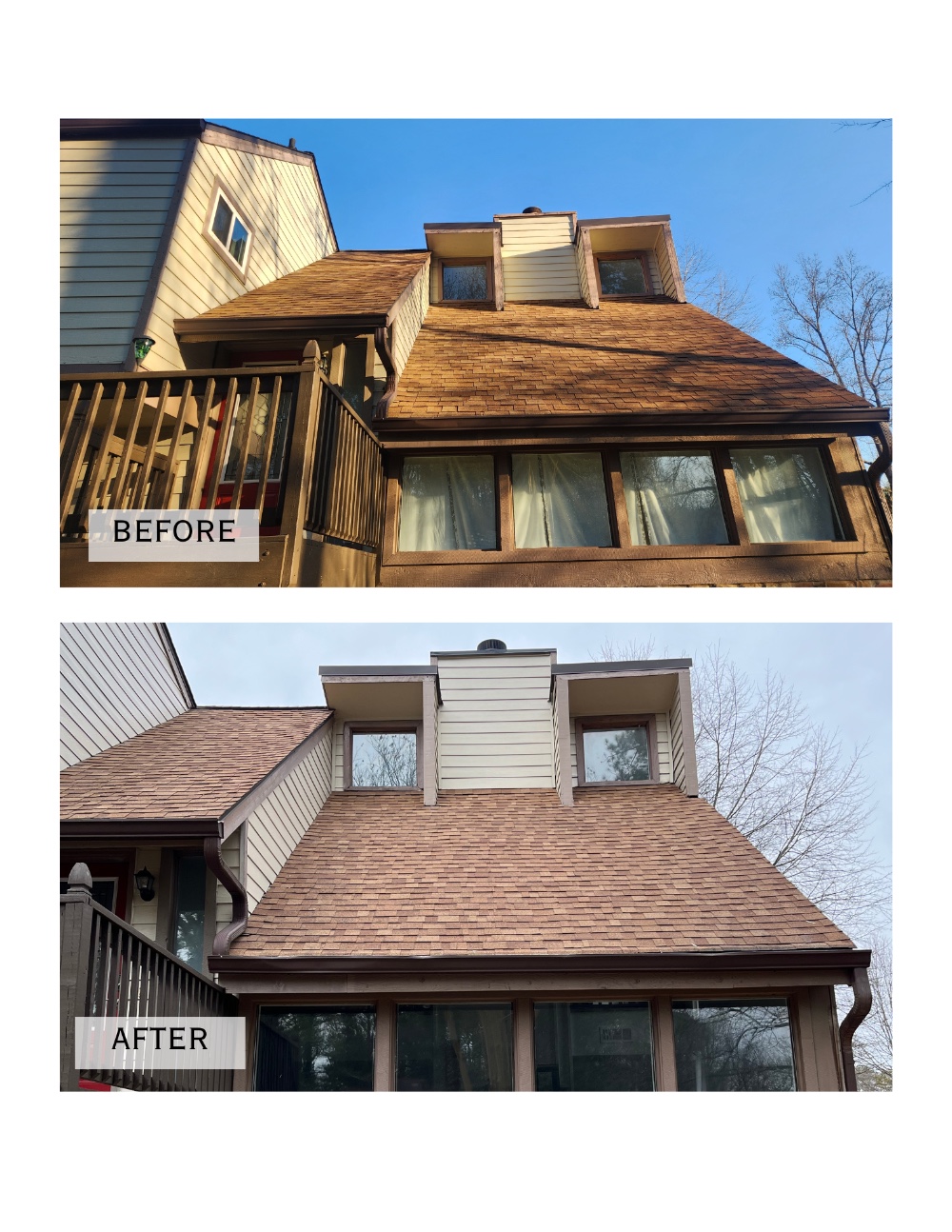 Before and after exterior
