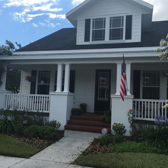 Exterior White and Black Home in Trinity