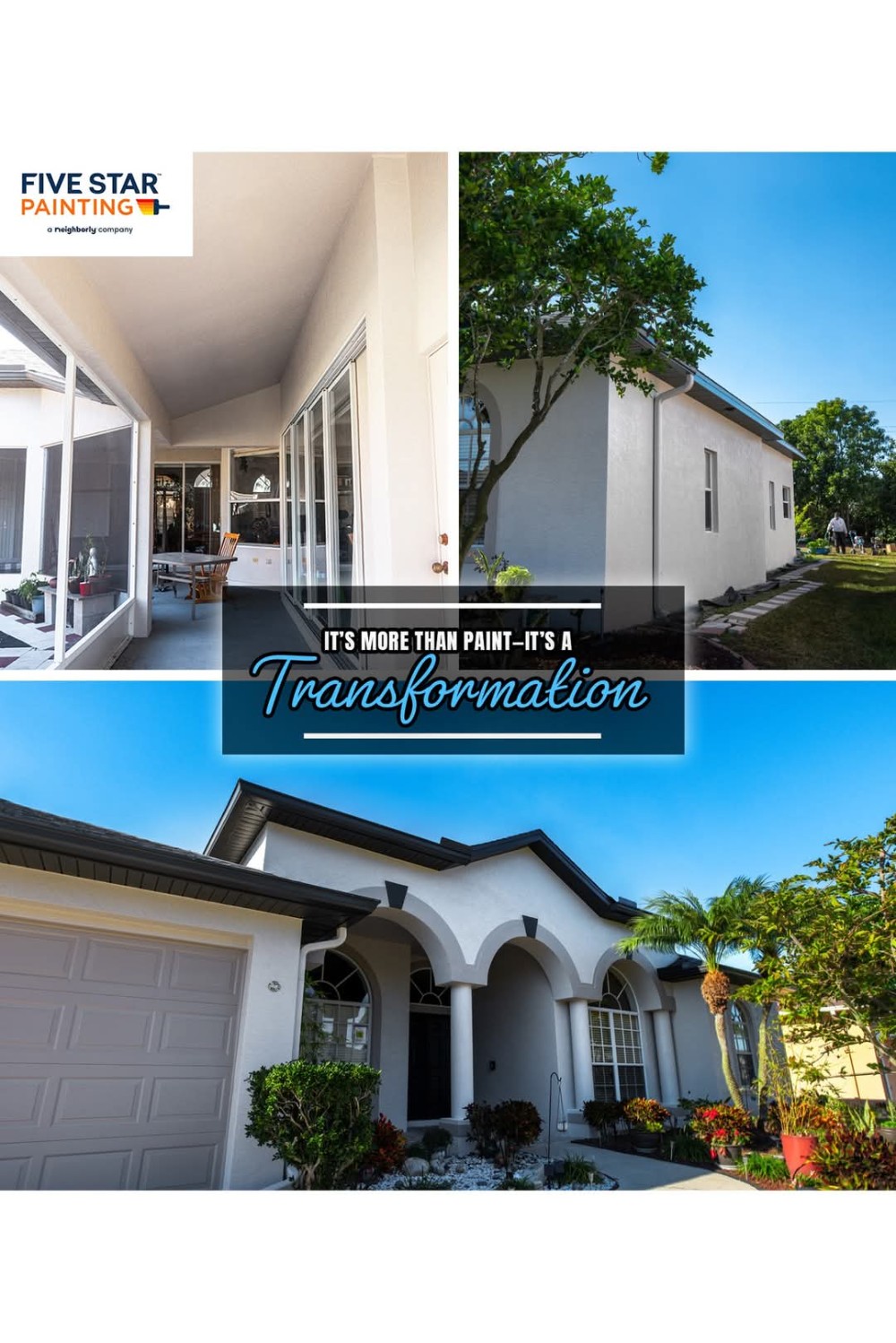 Exterior house painter painting transformation