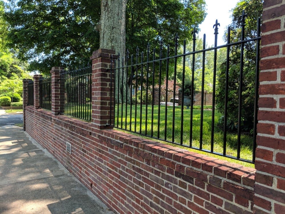 Gloss Black Wrought Iron Fence