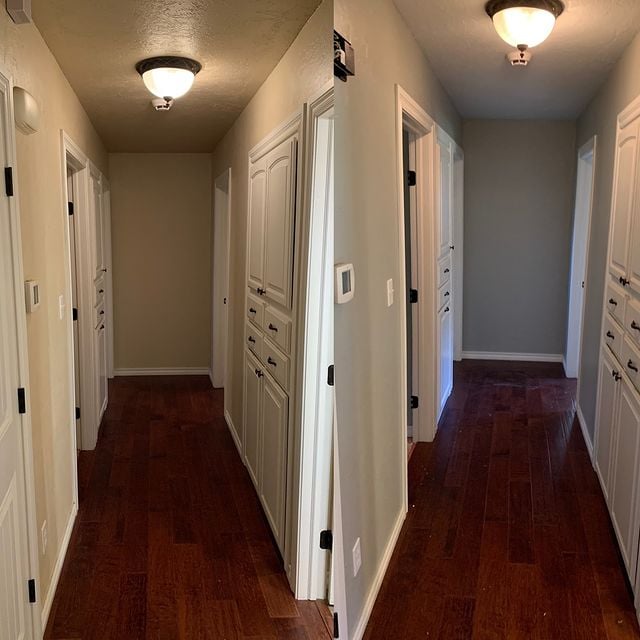 Hallway painting for color change.