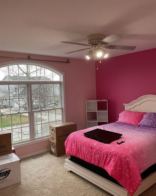 Interior Pink Bedroom Paint