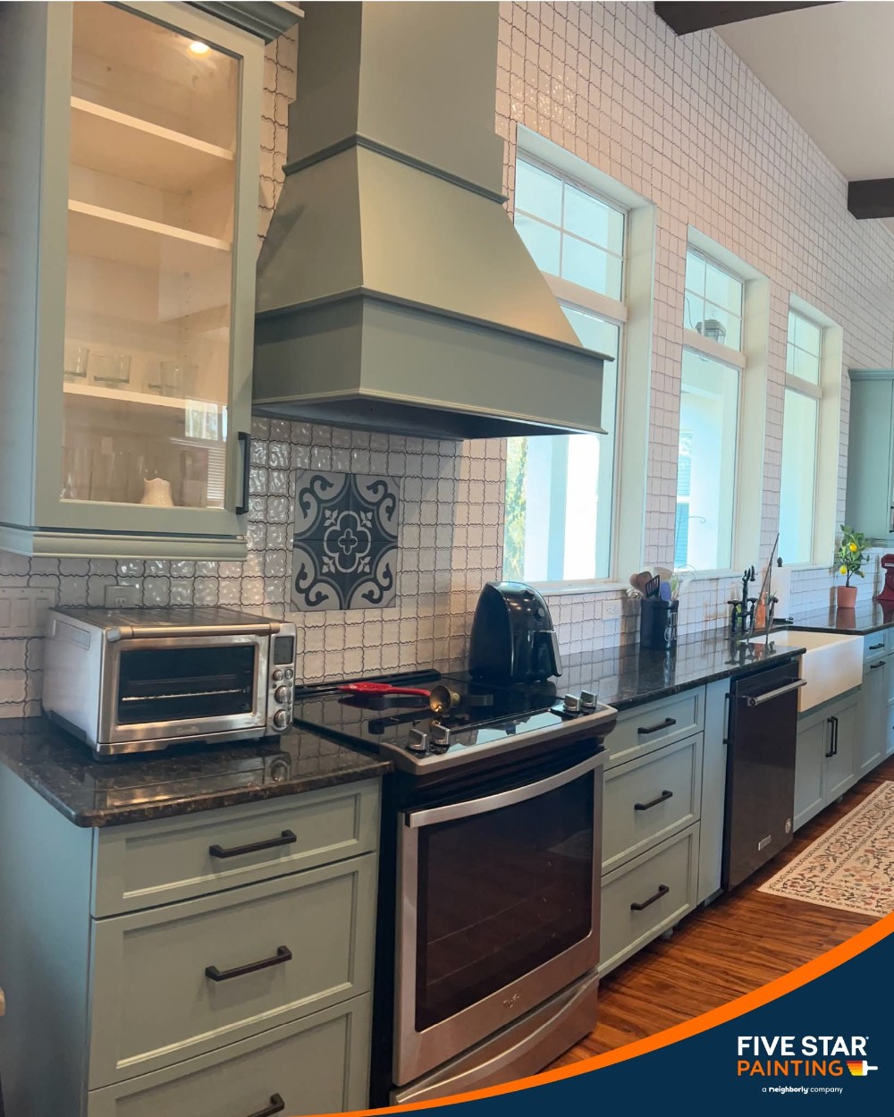 Interior kitchen cabinet painting