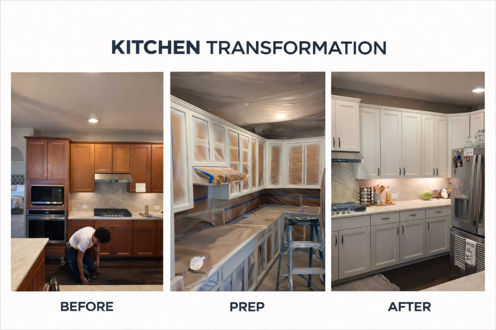 Kitchen Cabinets - Sherwin-Williams Shoji White (SW 7042)