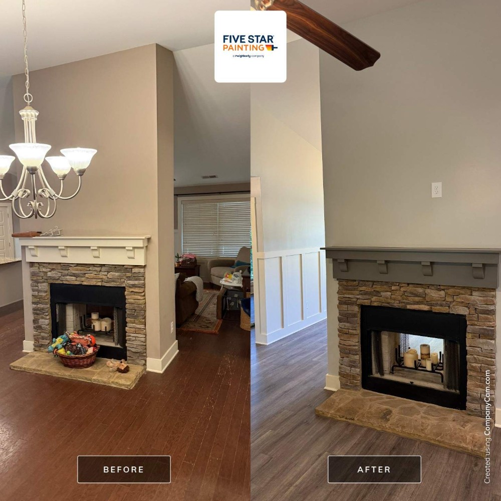 Mantle refinish Sherwin Willams Gallery Waterborne Topcoat Matte Sheen