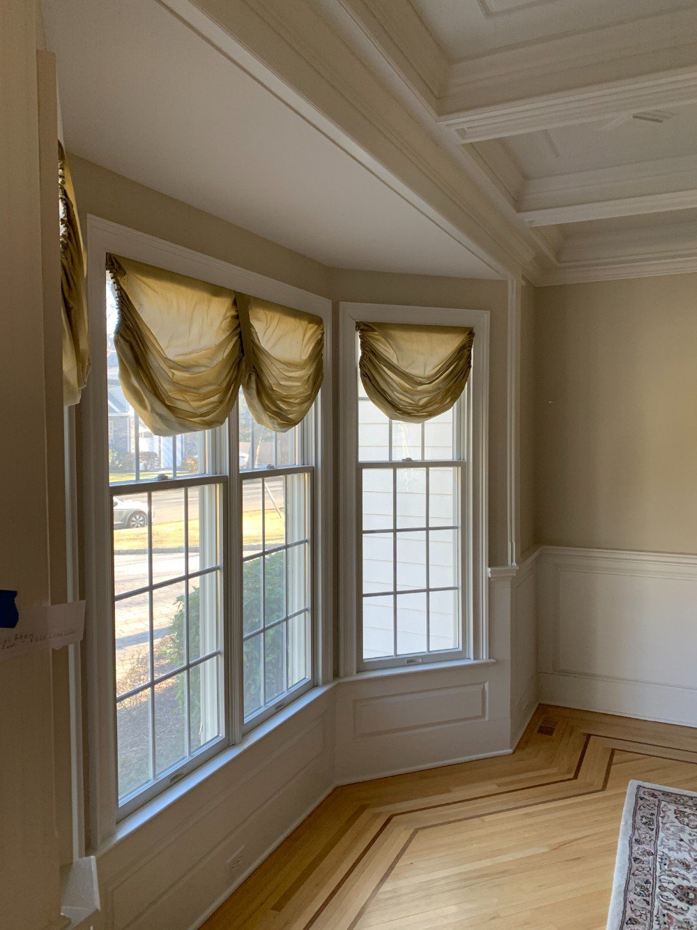 Matawan dining room painted in soft pastel hues for a tranquil setting
