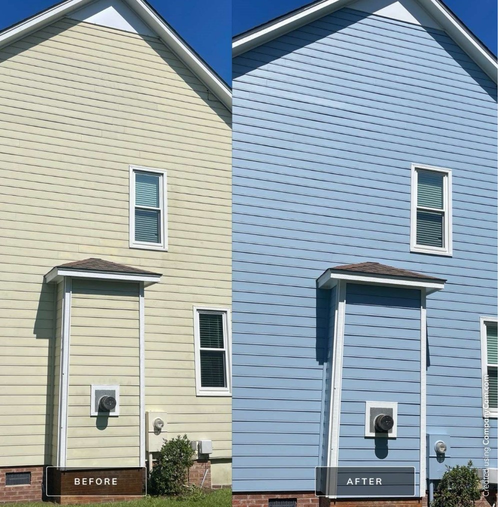 Wilmington new Hanover county Pender county Brunswick county exterior before and after photos painting company house painting house painters near me residential painters