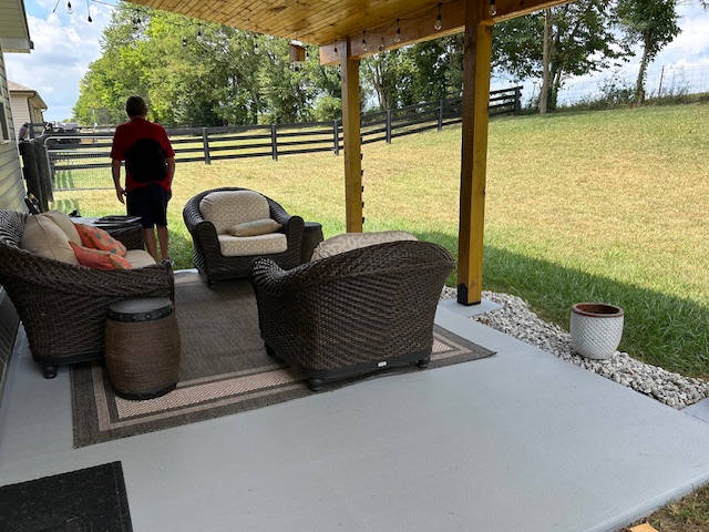 Paint and seal concrete porches