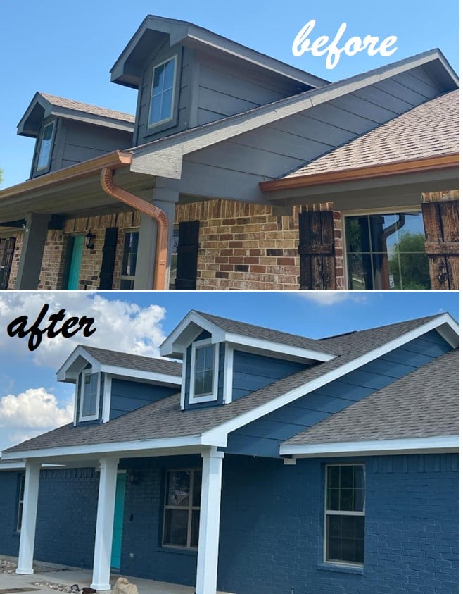 Painted Brick and Trim