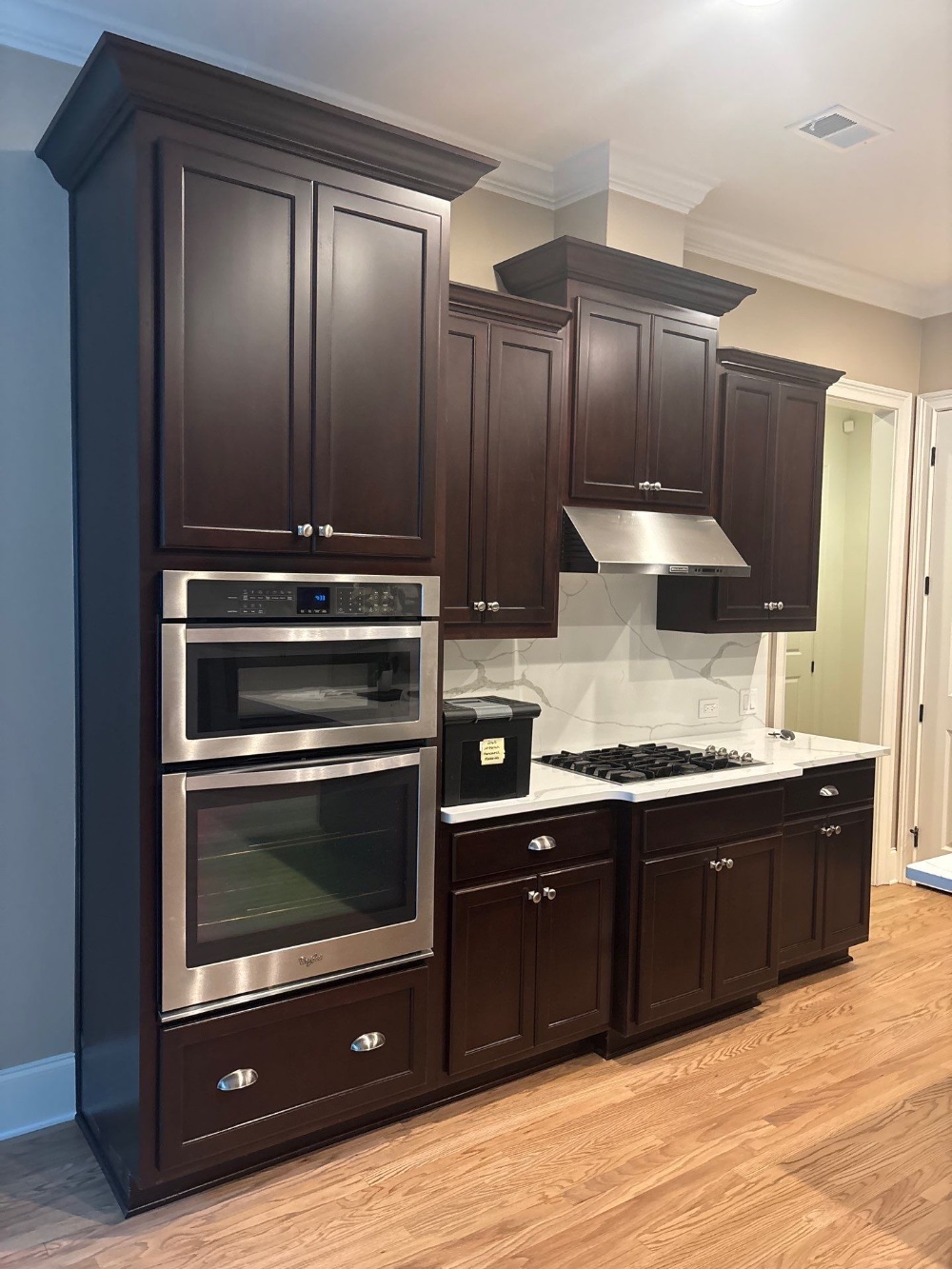 Refinished Brown Cabinets