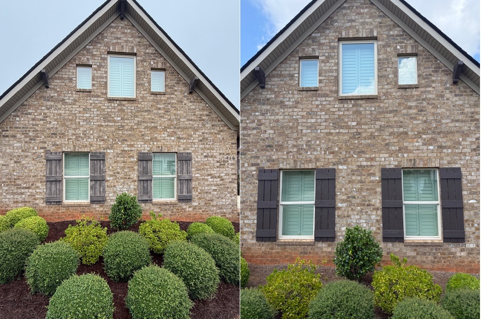 Shutters and Corbels Auburn University Club custom color Sherwin Williams Exterior Waterborne Solid Deck Stain
