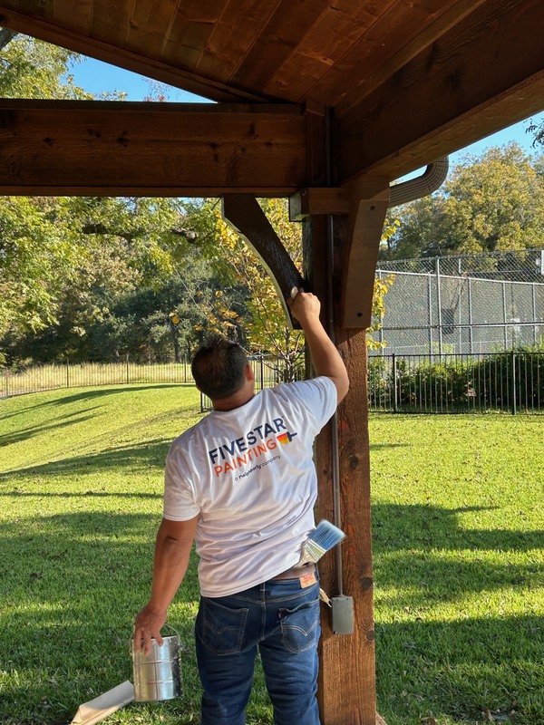 Staining Pergola