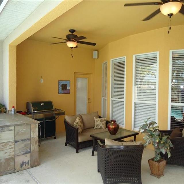 Sunny and Colorful Back Porch in Trinity