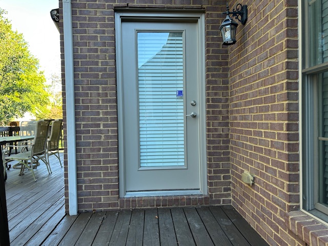 Weathered door after