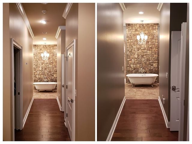 bathtub stone background inside