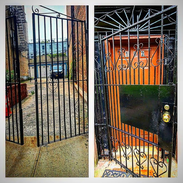 freshly painted railings