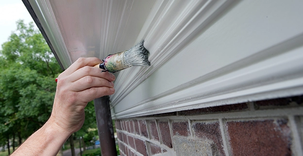 White painted trim on the inside of a home.