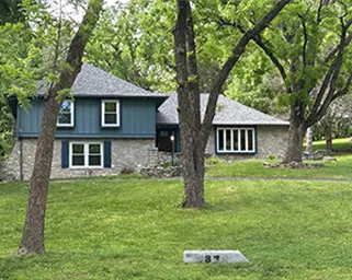 Home with a freshly painted exterior.