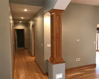 Home with a freshly painted Interior.