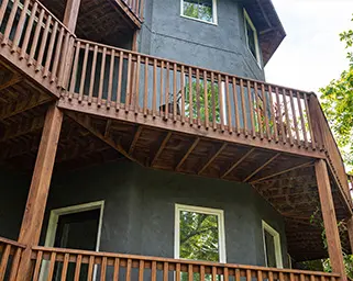 Home with a freshly painted exterior.
