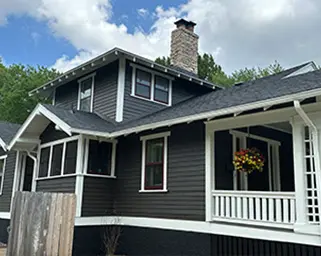 Home with a freshly painted exterior.