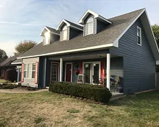 Home with a freshly painted exterior.