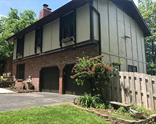 Home with a freshly painted exterior.