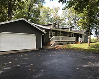 Home with a freshly painted exterior.