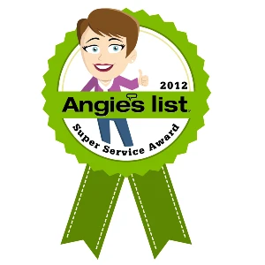 Angie's List 2012 Super Service Award badge.