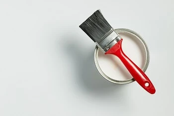 Paint and brush.