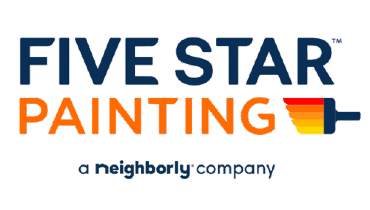 Five Star Painting logo with the multi-colored paintbrush.