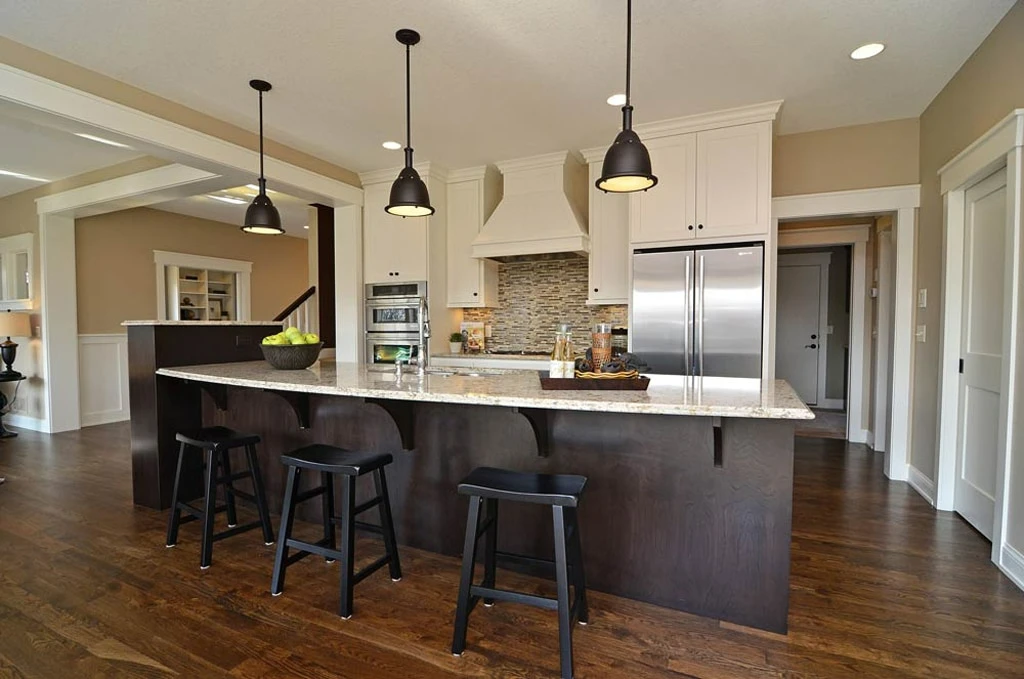 Large kitchen with island