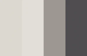 Color palette with four colors: SW 9166 Drift of Mist, SW 7014 Eider White, SW 9167 Polished, Concrete, SW 9154 Perle Noir