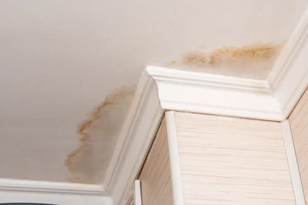 Water stains on the ceiling of a residential home