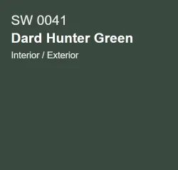 Sherwin Williams Dard Hunter Green SW0041 color swatch.
