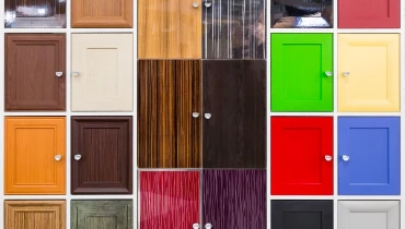 selection of colorful cabinet doors
