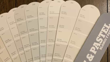 Swatches of white paint.